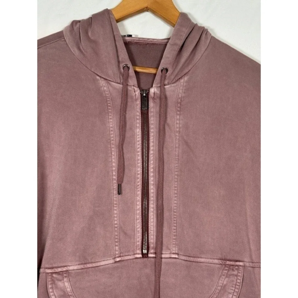 Splendid Pullover Hoodie Sweatshirt Women's Medium Dusty Mauve Quarter Zip - M - Picture 3 of 8